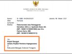 Surat KASN, Tertulis Kabupaten Banggai Provinsi Sulawesi Tenggara