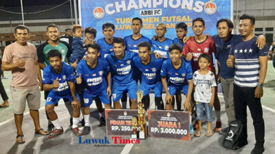Futsal Luwuk Selatan, Juara Bupati Cup Touna Ditaklukkan Arbi FC