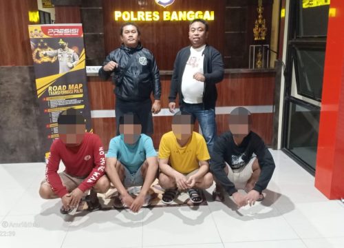 Polisi Bekuk Empat Pelaku Pengeroyokan di Taman Teluk Lalong Luwuk