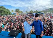 Dihadapan Ribuan Warga, Anwar Hafid Perkenalkan Irfan Bungaadjim Caleg Provinsi