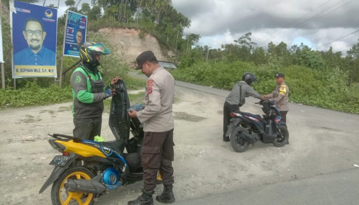 Polsek Pagimana Banggai Razia di Jalan Trans Sulawesi, Ini Sasarannya