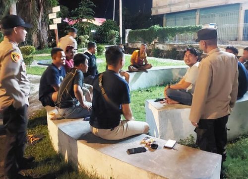 Polisi Sambangi Pangkalan Komunitas Ojek Online di Luwuk