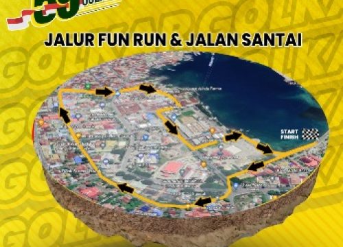 Berhadiah Umroh, Ini Rute Fun Run dan Jalan Santai HUT Golkar ke 59 di Luwuk