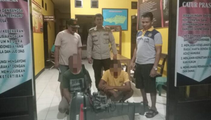 Pencuri Mesin Kapal di Bualemo Banggai, Dua Pelaku Ditangkap Satu Lolos