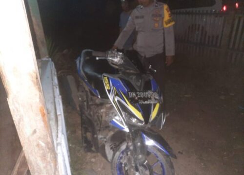 Motor Oleng Tabrak Pagar Beton, Pemuda di Batui Banggai Patah Kaki