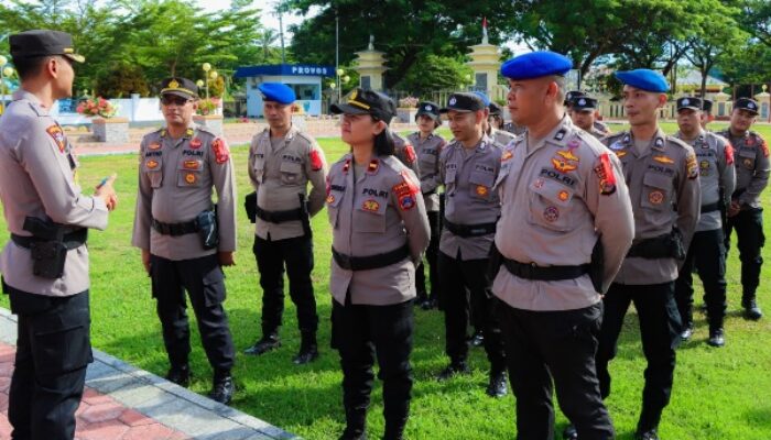 Personel BKO Pengamanan TPS Polda Sulteng Tiba di Banggai