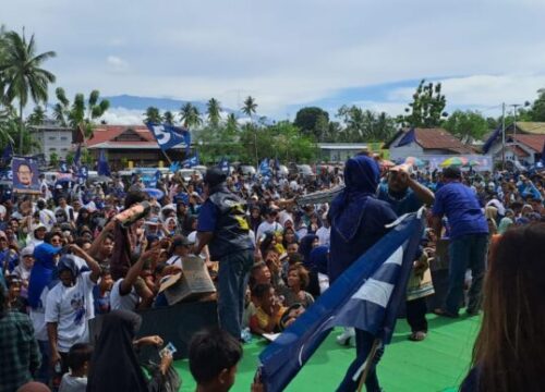 Ribuan Masa Padati Kampanye Rapat Umum Partai NasDem di Kecamatan Bunta Banggai
