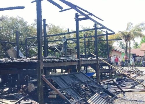 Ditinggal Pergi ke Sawah, Rumah Petani di Batui Selatan Banggai Terbakar