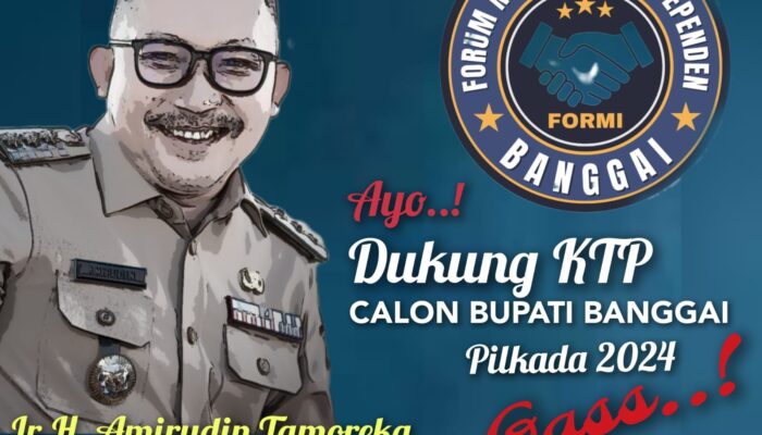 Personil 15 Orang, FORMI Banggai Target 120 Ribu Dukungan KTP buat Amirudin