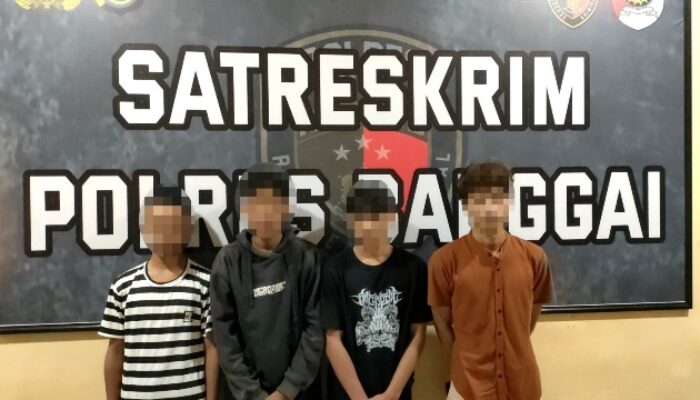 Empat Pelaku Pengeroyokan di Pasar Simpong Luwuk Selatan Ditangkap Polisi