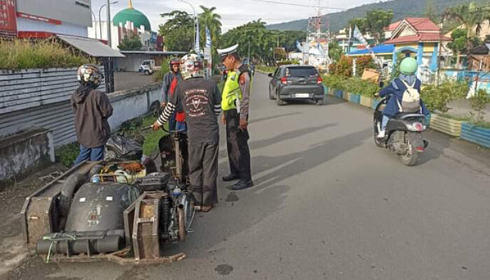 Langgar Standar Spesifikasi, Vespa Modifikasi Ditilang Polantas Polres Banggai