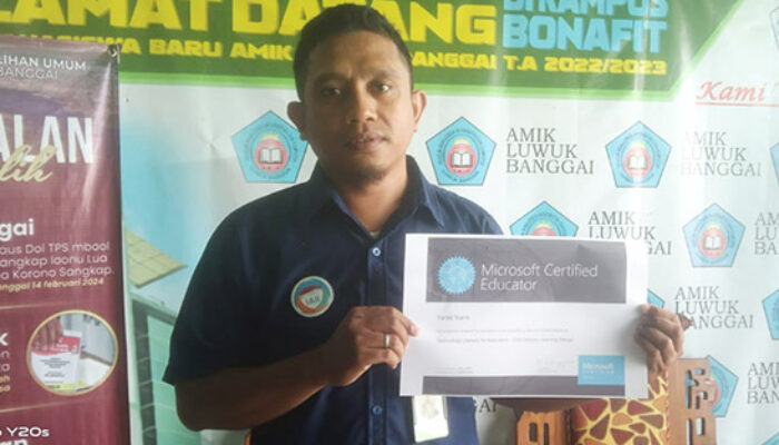 Dosen AMIK Luwuk Yanto Naim Lulus Ujian Sertifikasi Microsoft