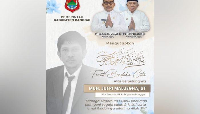 Jufri Maluegha, ASN di Dinas PUPR Kabupaten Banggai Tutup Usia