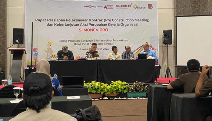 Dinas PUPR Kabupaten Banggai Gelar Rapat Pre Construction Meeting
