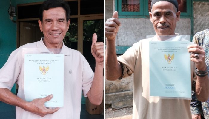 Mendiami Tanah Sejak 16 Tahun Silam, Buruh Harian Lepas dari Kabupaten Bogor Terima Sertipikat Tanah dari Menteri AHY