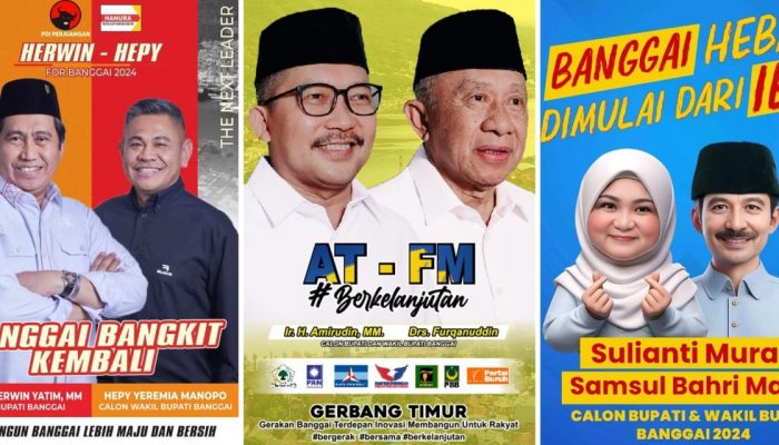 Sebelum Pengundian Nomor Urut, Tiga Paslon di Banggai Shalat Isya Berjamaah
