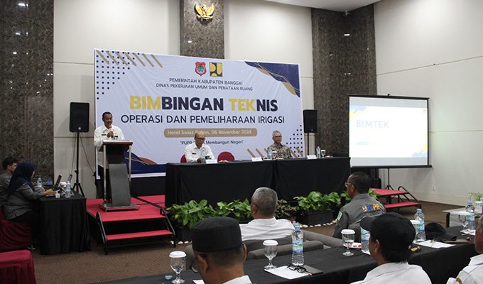 Narasumber dari Kementerian Pekerjaan Umum, PUPR Banggai Gelar Bimtek Operasi dan Pemeliharaan Irigasi