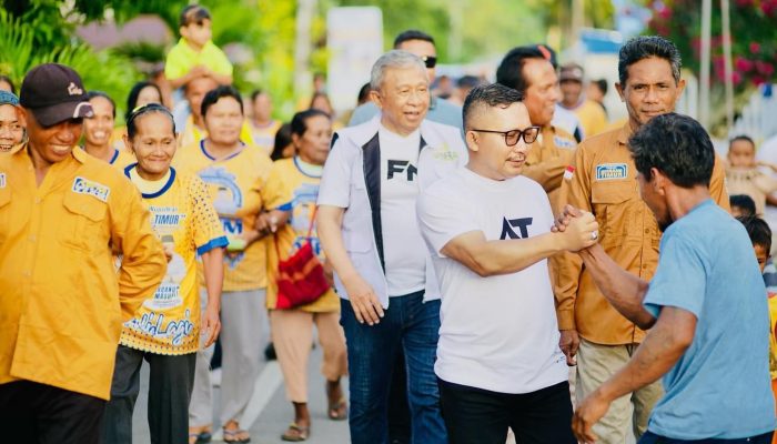 Blusukan di Lamala, Duet Petahana Amirudin dan Furqanuddin dapat Senyuman dari Warga