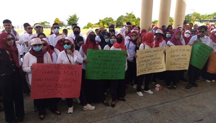 Ratusan Non ASN di Bangkep Demo, Tuntut Diangkat jadi PPPK