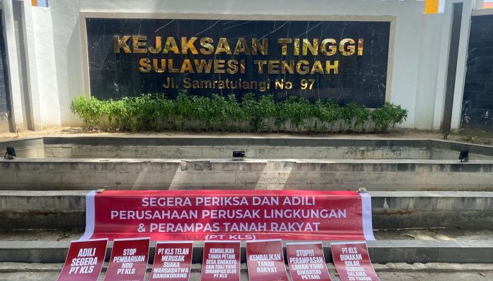 Demo di Kejati Sulteng, KMPB Sebut 3 Tahun PT KLS tanpa SK Pembaruan HGU