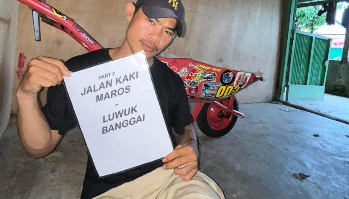 Baru Selesai Jalan Kaki Maros–Manado, Kini Dg Ampes Gas Lagi ke Luwuk Banggai