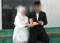 AF dan TA melangsungkan akad nikah di Masjid Ar Rahman Polda Sulteng