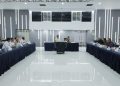 Bersama Wamen BUMN, Menteri ATR BPN Nusron memahas empat isu tentang pengelolaan asset BUMN, Rabu (30/04/2025).