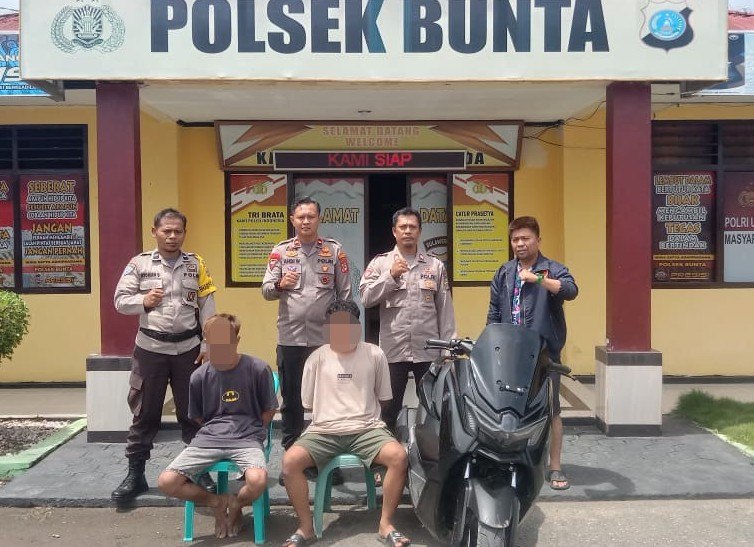 Mencuri Motor di Ampana, Polsek Bunta Ringkus Dua Pelaku di Simpang Raya Banggai