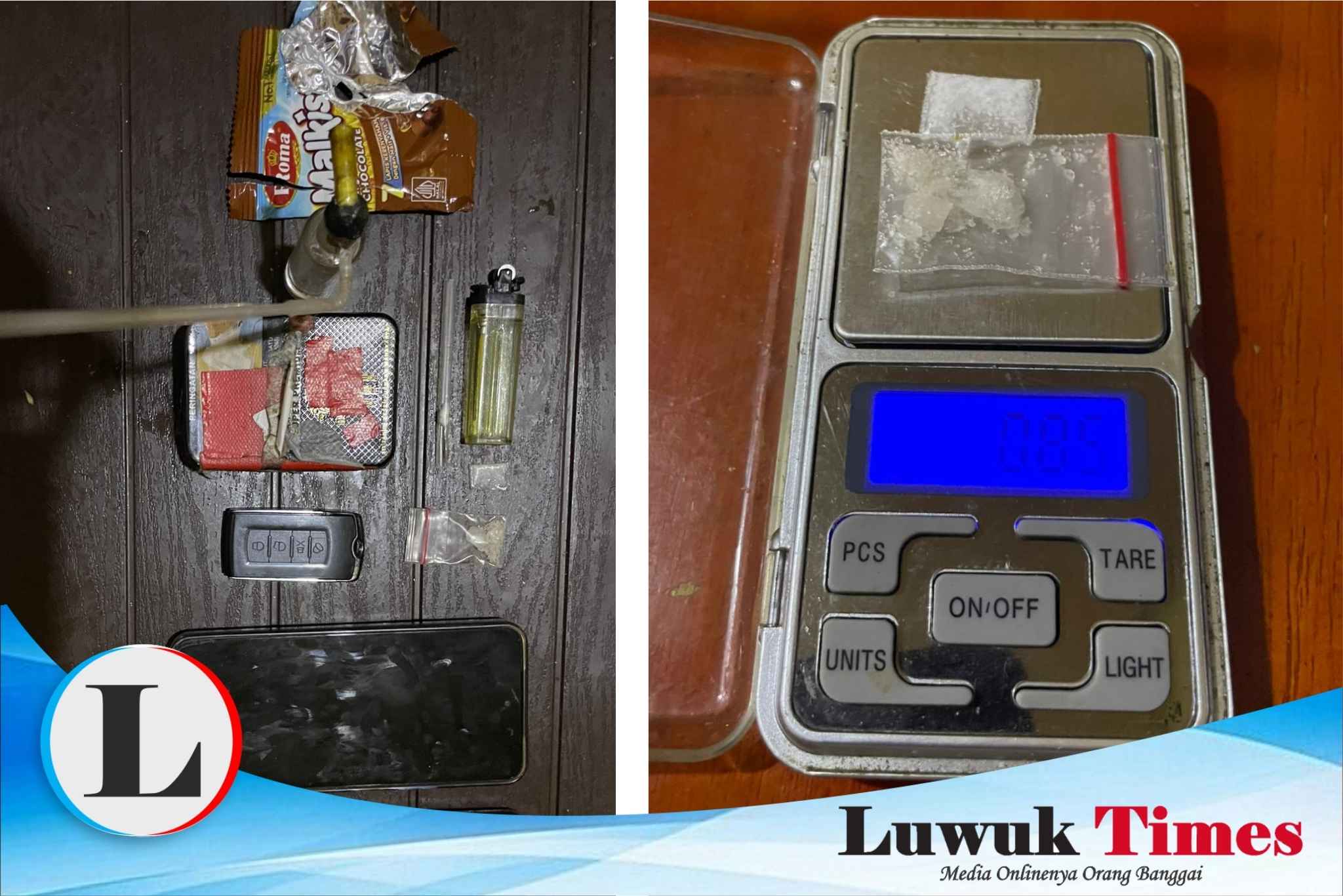 Barang bukti pelaku yang disita polisi