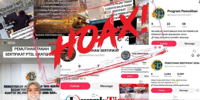 Kementerian ATR BPN Tegaskan Tidak Ada Program Pemutihan Sertipikat Tanah