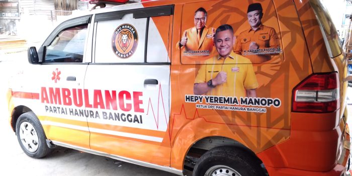 Di Tangan Om Hepy, Hanura Banggai Menjelma Menjadi Rumah Kemanusiaan; Ambulance Disiapkan untuk Rakyat Kecil