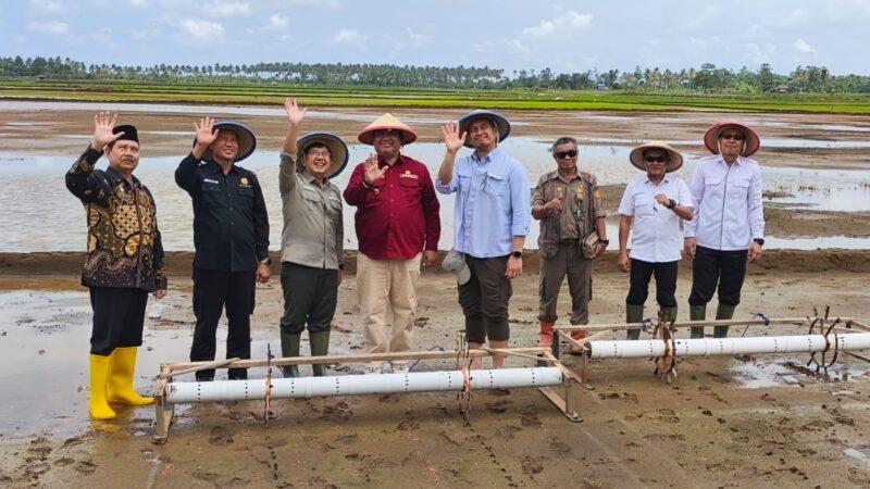 Dukung Ketahanan Pangan, Kantah Banggai Dampingi Kanwil BPN Sulteng Hadiri Peresmian Lahan Sawah Pengganti LP2B Senoro Selatan
