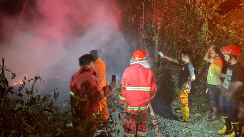 Sebelum Meluas, TRC BPBD Banggai Berhasil Jinakan Si Jago Merah di Rest Area KM 16 Koyoan