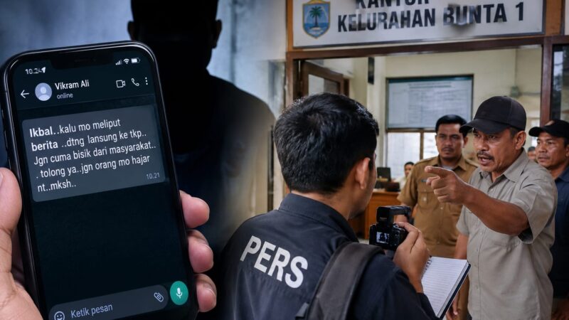 Diancam “Hajar” hingga Diintimidasi di Kantor Lurah, Jurnalis di Bunta 1 Ditekan Usai Bongkar Bantuan Beras