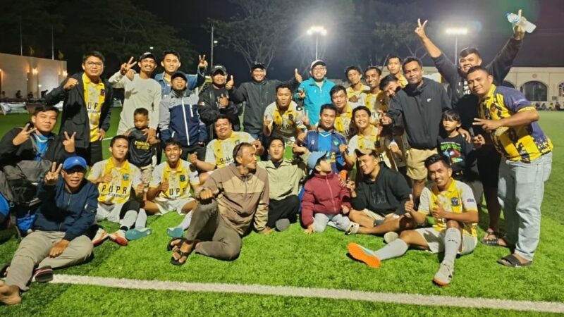 Tim PUPR Banggai Bangkit, Tumbangkan Qil-dhoe FC 2-0 di Turnamen Mini Soccer HUT TNI