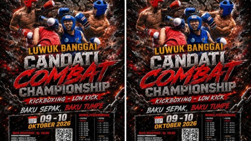 Palu Dominan, Banggai Gemilang: Candati Combat Championship Vol I Sukses Gelar Duel Kickboxing Sengit di Luwuk