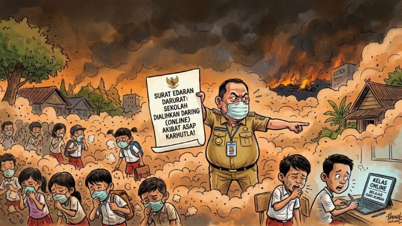 Dampak Asap Karhutla Kian Pekat, Bupati Banggai Terbitkan Edaran Darurat: Sekolah Dialihkan Daring Mulai 16 Oktober 2026