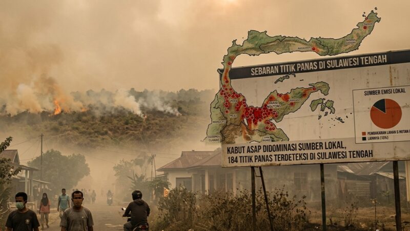 BPBD Banggai Sebut Kabut Asap Didominasi Sumber Lokal, 184 Titik Panas Terdeteksi di Sulawesi Tengah