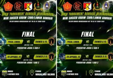 Final Open Tournament Banggai Bersaudara: Malam Ini FD Apparel FC Tantang Thower B FC