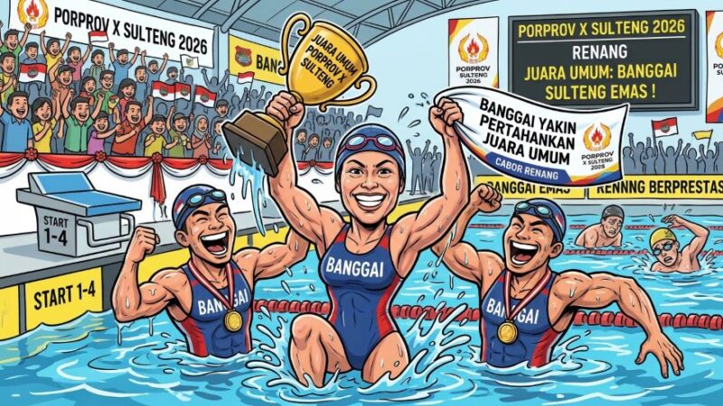 Meski Kuota tak Penuh, Cabor Renang Banggai Yakin Pertahankan Juara Umum di Porprov X Sulteng