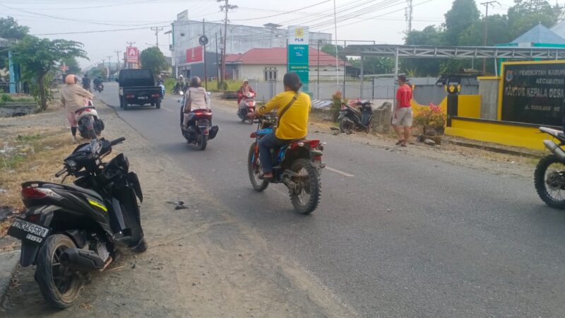 Gagal Mengantisipasi Saat Berbelok, Dua Pengendara Motor di Toili Masuk Klinik