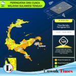 Peringatan Dini Cuaca Sulawesi Tengah per 6 Januari 2024