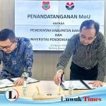 Bangun Sektor Olahraga di Kabupaten Banggai, Bupati Amirudin MoU dengan UPI Jawa Barat