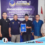 Tidak Seramai Gerindra, Ketua PDI-P Banggai Mengambil Formulir Bakal Cabup di NasDem