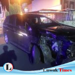Sopir Mengantuk, Mobil X-Pander Tabrak Pembatas Jalan di Kota Luwuk