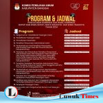 Catat! KPU Banggai Rilis 12 Program dan Jadwal Pencalonan Pilkada Serentak 2024