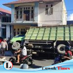 Truk Tergelincir di Depan Kampus Unismuh Luwuk, Arus Lalin Dialihkan