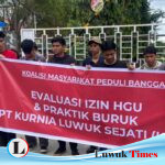Koalisi Masyarakat Peduli Banggai Demo PT KLS di Palu