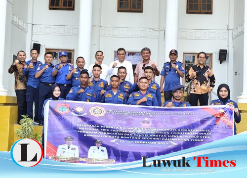 Dilepas Sekda, Kontingen Damkar Banggai Siap Berlayar ke Kaltim
