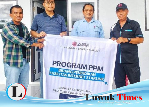 Tiga Sekolah di Desa Siuna dan Toiba dapat Fasilitas Internet-Starlink dari PT ABM